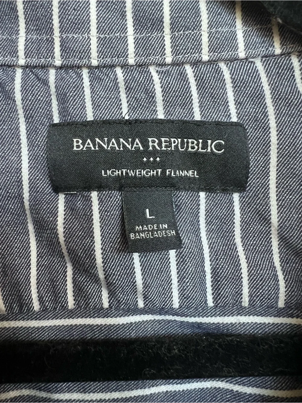 Banana Republic Men’s Gray Striped Flannel Shirt
